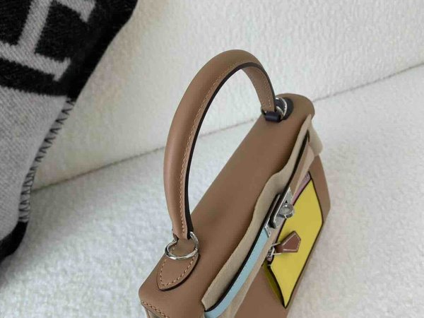 Hermès Kelly 25 Colormatic Swift Chai x Palladium Hardware