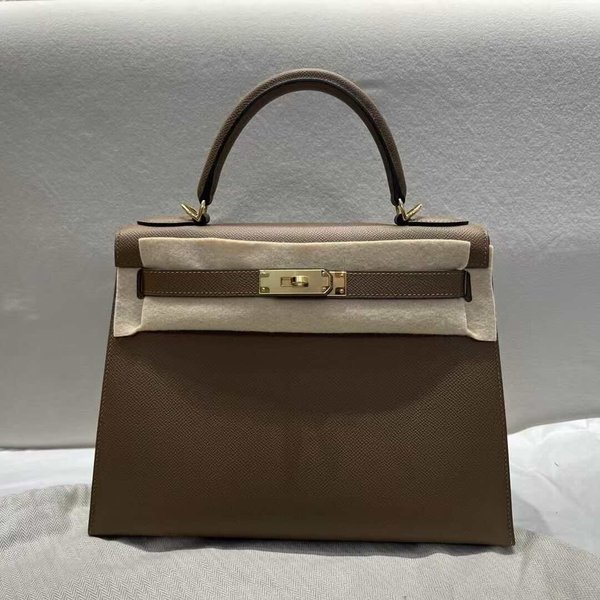 Hermès Kelly 25 Sellier Epsom Alezan x Gold Hardware
