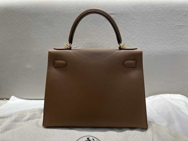 Hermès Kelly 25 Sellier Epsom Alezan x Gold Hardware