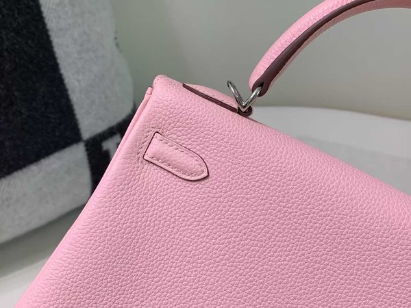 Hermès Kelly25 Togo Rose Sakura x Palladium Hardware
