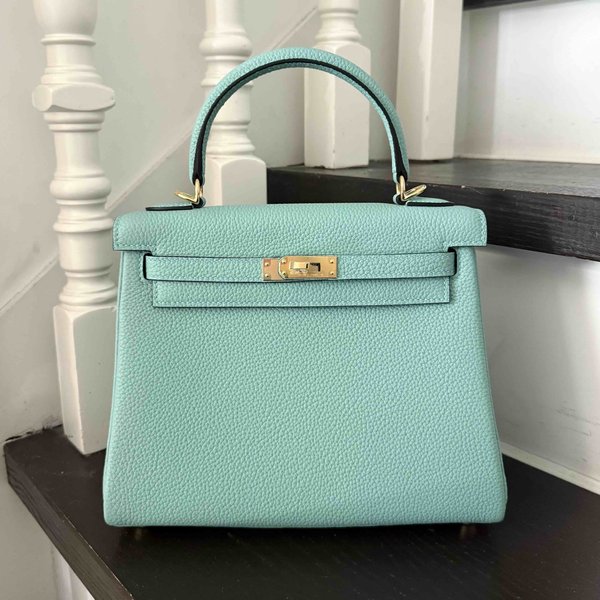 Hermès Kelly25 Togo Rose Darling x Palladium Hardware