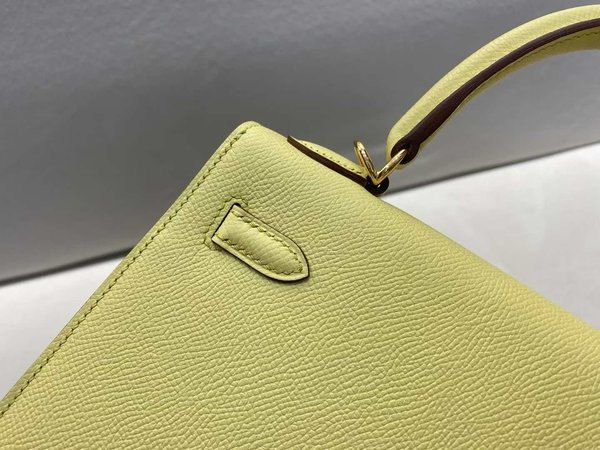 Hermès Kelly25 Epsom Soufre x Gold Hardware