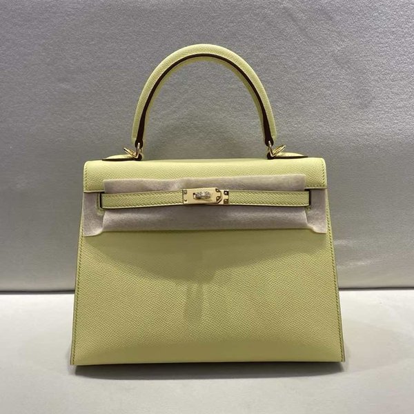 Hermès Kelly25 Epsom Soufre x Gold Hardware