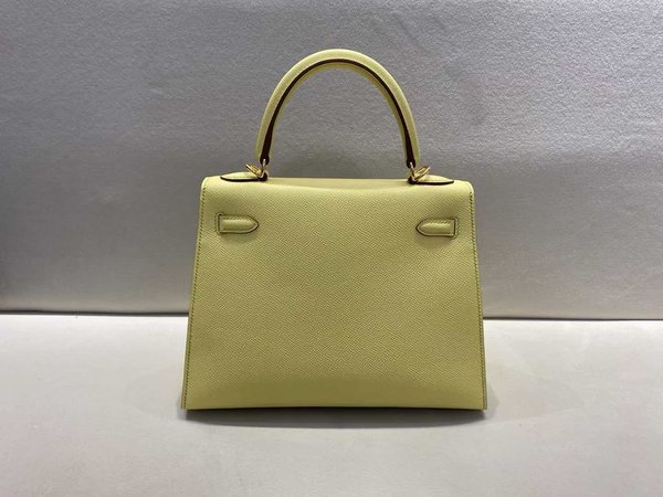 Hermès Kelly25 Epsom Soufre x Gold Hardware