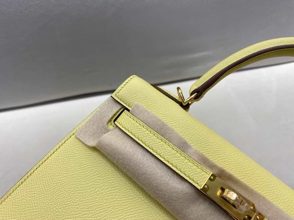 Hermès Kelly25 Epsom Soufre x Gold Hardware