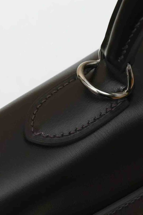 Hermès Kelly 35 Box Noir x Palladium Harware