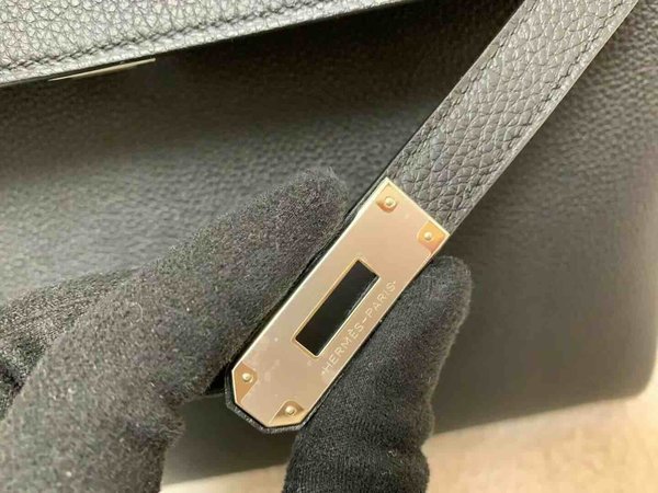 Hermès Kelly 35 Togo Noir x Palladium Hardware