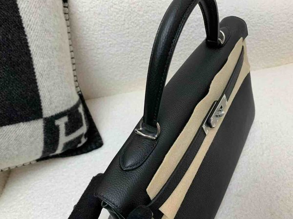 Hermès Kelly 35 Togo Noir x Palladium Hardware