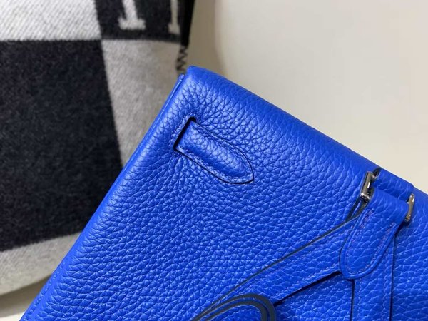 Hermès Kelly Ado II Togo Bleu Électrique x Palladium Hardware