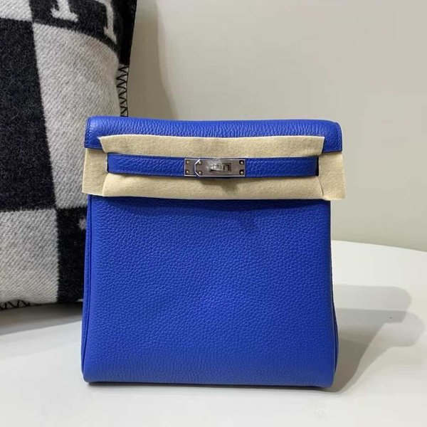 Hermès Kelly Ado II Togo Bleu Électrique x Palladium Hardware