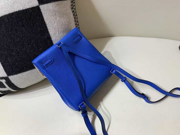 Hermès Kelly Ado II Togo Bleu Électrique x Palladium Hardware