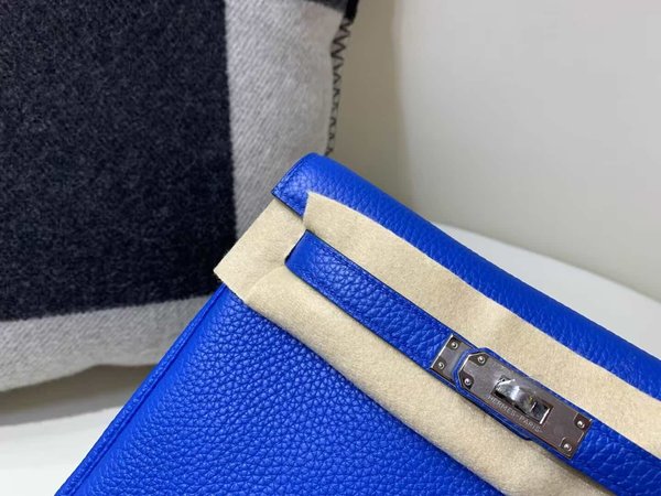 Hermès Kelly Ado II Togo Bleu Électrique x Palladium Hardware