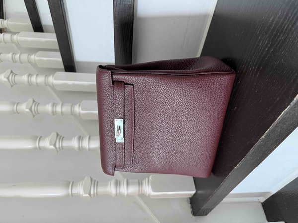 Hermès Kelly Ado Togo Rouge H x Palladium Hardware