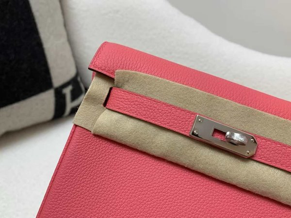 Hermès Kelly Ado 22 Togo 8W Lipstick Pink x Palladium Hardware