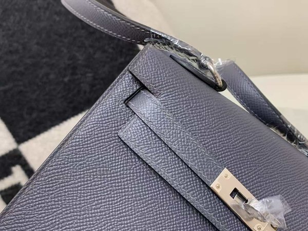 Hermès Kelly 20 Desordre Gris Foncé Epsom x Palladium Hardware