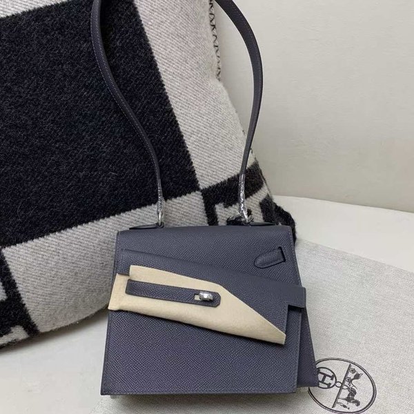 Hermès Kelly 20 Desordre Gris Foncé Epsom x Palladium Hardware