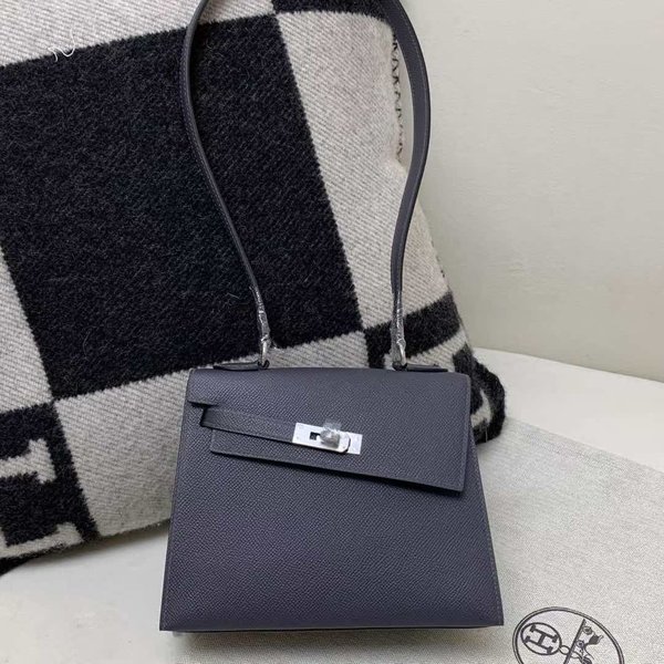 Hermès Kelly 20 Desordre Gris Foncé Epsom x Palladium Hardware