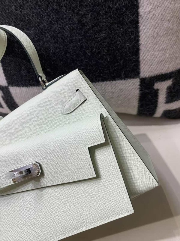 Hermès Kelly Desordre 20 Epsom Vert Fizz x Palladium Hardware
