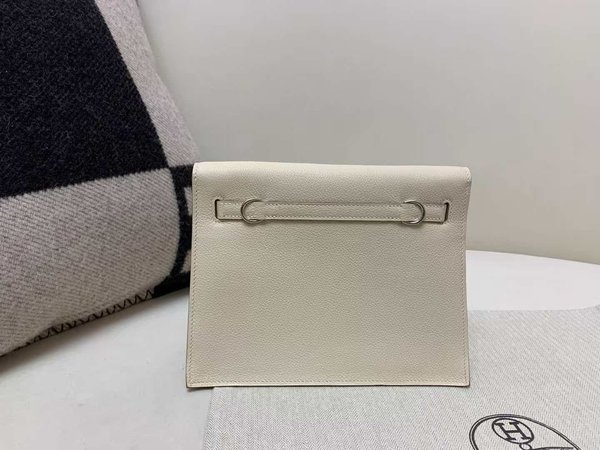 Hermès Kelly Danse Evercolor Craie x Palladium Hardware