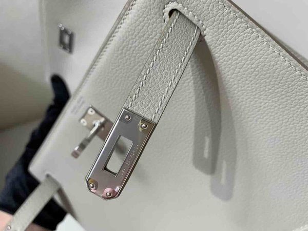 Hermès Kelly Danse 22 Evercolor Beton x Palladium Hardware