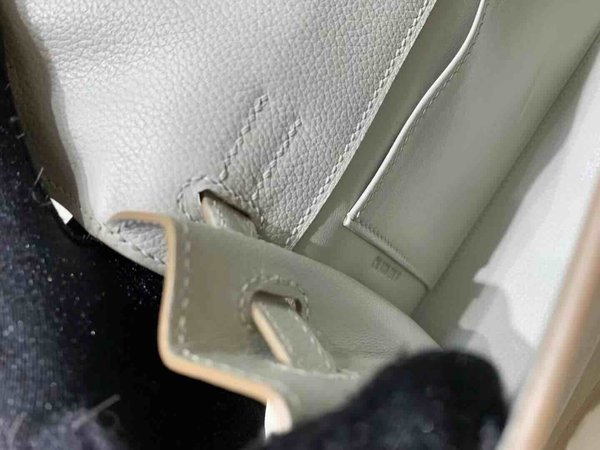 Hermès Kelly Danse 22 Evercolor Pearl Grey x Palladium Hardware