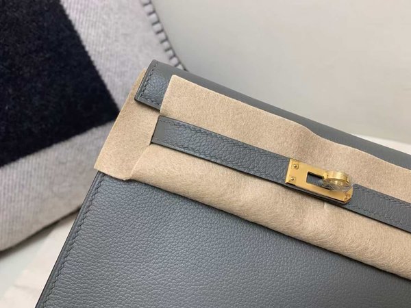 Hermès Kelly Danse Evercolor Gris Meyer x Gold Hardware