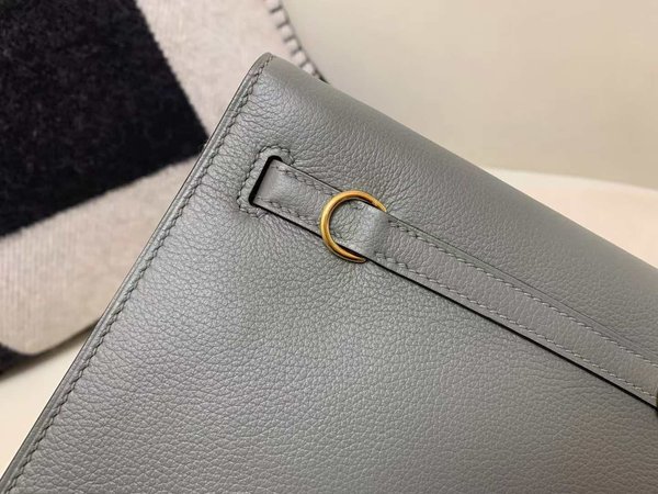 Hermès Kelly Danse Evercolor Gris Meyer x Gold Hardware