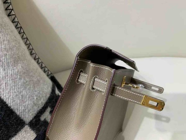 Hermès Kelly Danse Evercolor Etoupe Gold Hardware