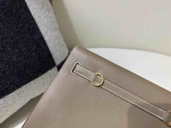 Hermès Kelly Danse Evercolor Etoupe Gold Hardware