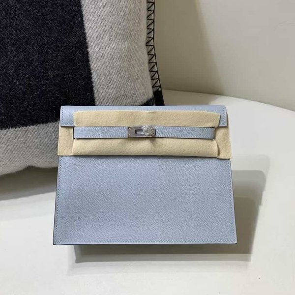 Hermès Danse Evercolor Bleu Brume x palladium hardware