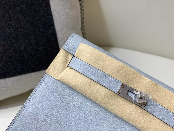 Hermès Danse Evercolor Bleu Brume x palladium hardware