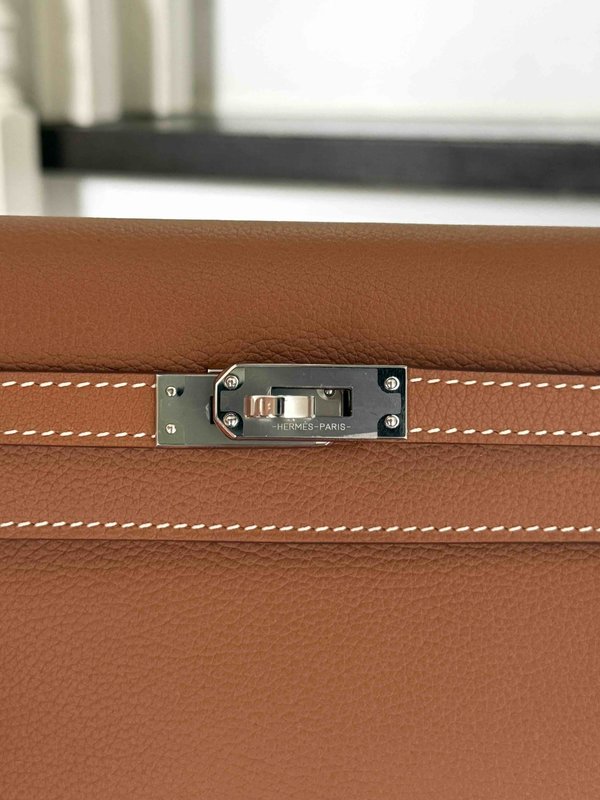 Hermès Kelly Danse Gold Evercolor Palladium Hardware