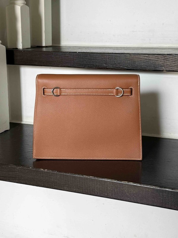 Hermès Kelly Danse Gold Evercolor Palladium Hardware
