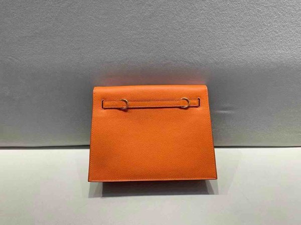 Hermès Kelly Danse 22 Evercolor Orange x Gold Hardware