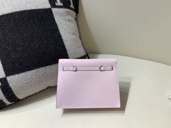 Hermès Kelly Danse Evercolor Mauve Pale x Palladium Hardware