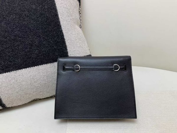 Hermès Kelly Danse Evercolor Noir x Palladium Hardware