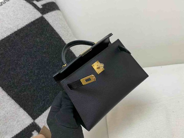 Hermès Mini Kelly II Touch Madame & Lizard Noir x Gold Hardware