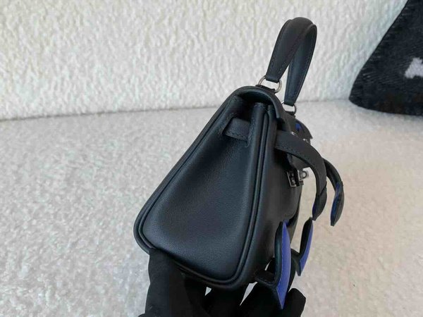 Hermès Kelly Doll Swift Blue Indigo x Palladium Hardware