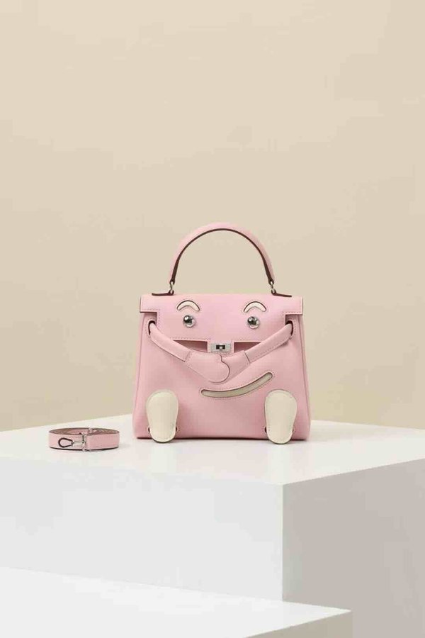 Hermès KellyDoll 16 Swift Rose Sakura & Nata x Palladium Hardware