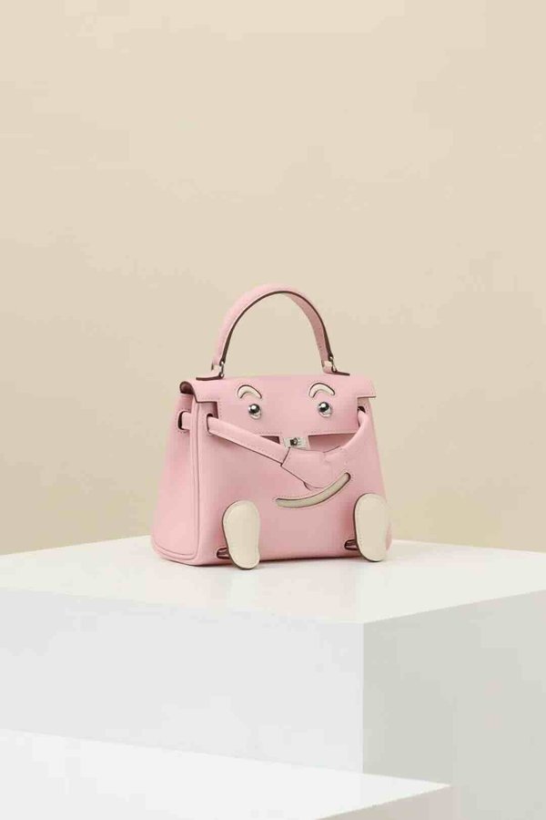 Hermès KellyDoll 16 Swift Rose Sakura & Nata x Palladium Hardware
