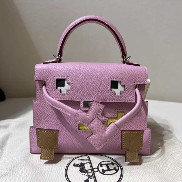 Hermès Kelly Doll Quelle Idole Rose Confetti Epsom with Palladium Hardware