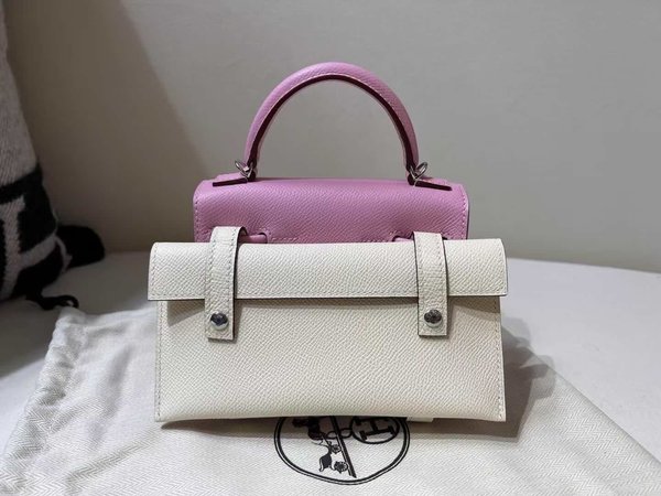 Hermès Kelly Doll Quelle Idole Rose Confetti Epsom with Palladium Hardware