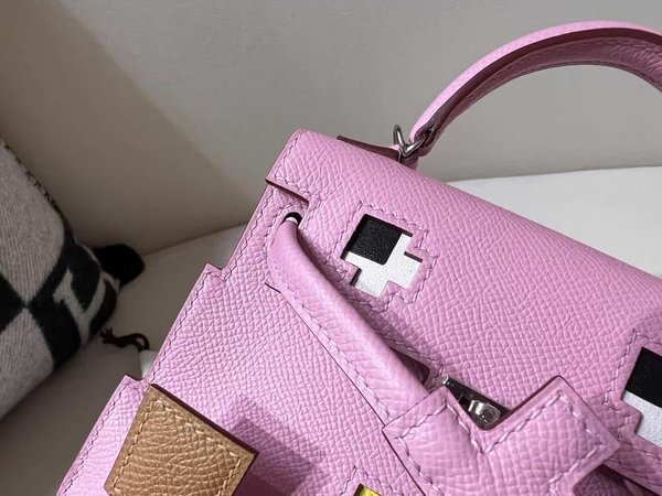 Hermès Kelly Doll Quelle Idole Rose Confetti Epsom with Palladium Hardware
