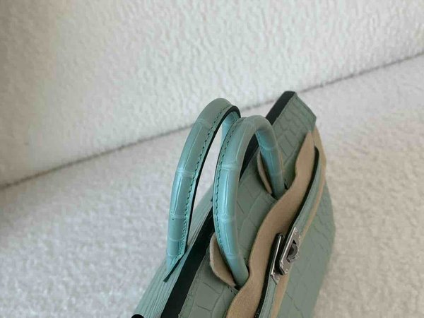 Hermès Birkin 20 Matte Alligator Mississippiensis Mint Green (Vert Fizz) x Palladium Hardware