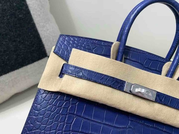 Hermès Birkin 20 Bleu Marine Matte Alligator x  Palladium Hardware