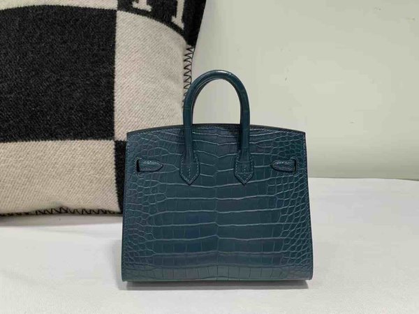 Hermès Birkin 20 Alligator Matte Blue Tempête x Palladium Hardware