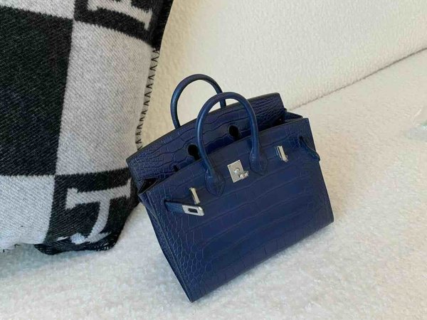 Hermès Birkin 20 Alligator Matte Blue Saphire x Palladium Hardware