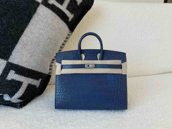 Hermès Birkin 20 Alligator Matte Blue Saphire x Palladium Hardware