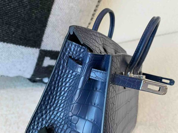 Hermès Birkin 20 Alligator Matte Blue Saphire x Palladium Hardware