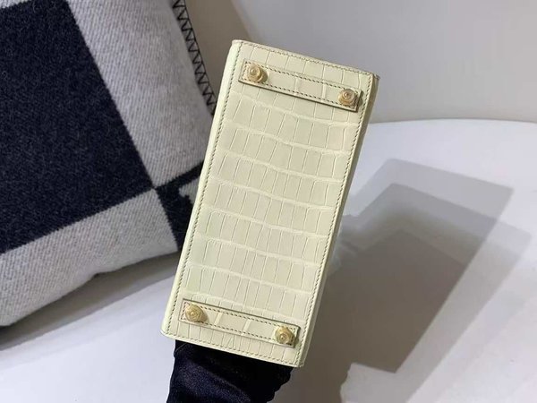 Hermès Birkin 25 Matte Alligator Vanille x Gold Hardware